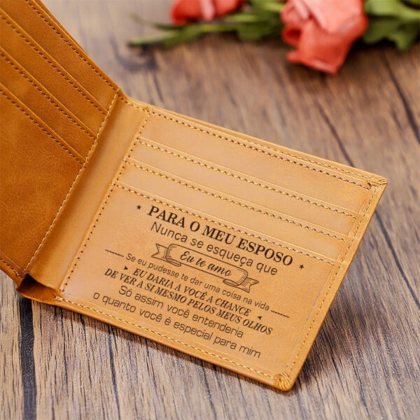Carteira Couro Legítimo - Presente inesquecível com Mensagem! + Frete Grátis HOJE