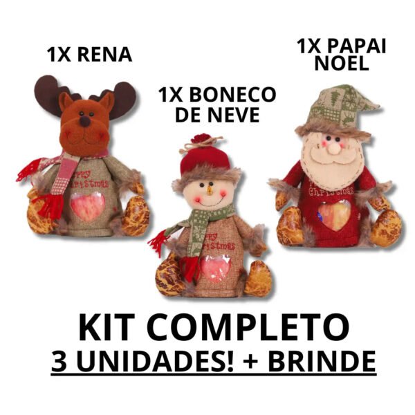 Bolsa Natalina de Presente Artesanal com Ziper + Brinde  [SUPER PROMOÇÃO] - Imagem 12