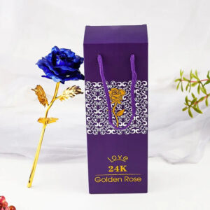 Rosa 24k Azul + Caixa
