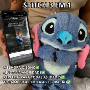 Stitch 3 em 1 Pelúcia que Respira - Perfeito para Presentear [PROMOÇÃO]