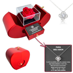 Colar Prata + Caixa Sophia com Mensagem  - O Presente Perfeito