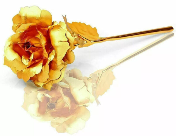 Rosa Banhada a Ouro + Caixa [Dourada] - Imagem 2