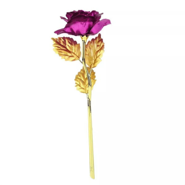 Rosa Banhada a Ouro + Caixa [Rosa] - Imagem 8
