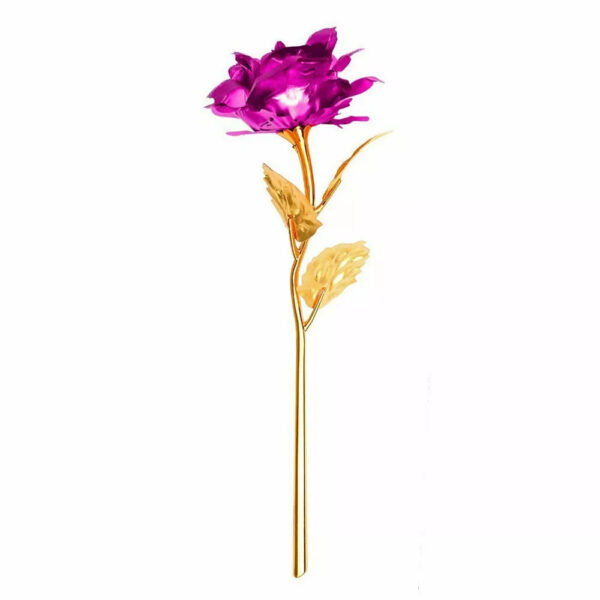 Rosa Banhada a Ouro + Caixa [Rosa] - Imagem 6