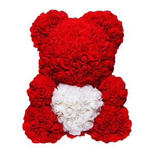 Urso do Amor Eterno Feito de Rosas